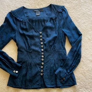 French blue silk blouse from Marc by Marc Jacob